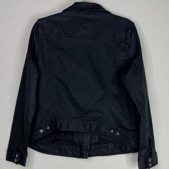 Liverpool Jean Company Black Denim Moto Jacket size Small NWOT - Picture 6 of 9